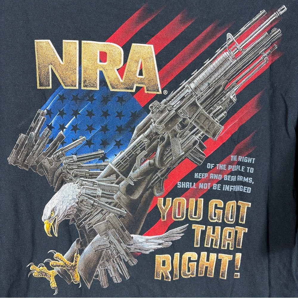National Rifle Association NRA TShirt 2XL America  Gun Rights Freedom Guns Eagle